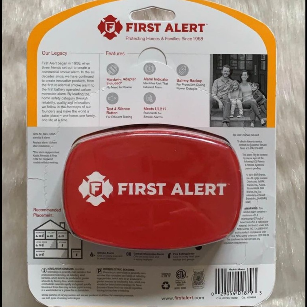 First Alert Hardwired Ionization Easy Install Home Smoke Detector Fire Alarm - Picture 5 of 5